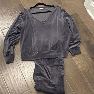 Soma Gray Lounge Set V-Neck Top matching pant